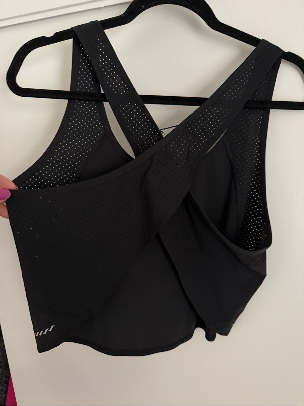 Fabletics Black Cropped Racerback Tank - Picture 5 of 5
